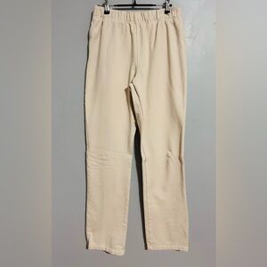 Good American Cotton Sweatpants Cream Neutral Lounge Minimalist Cozycore Comfy